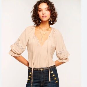 RAMY BROOK EXCLUSIVE Embellished Randi Blouse Top NWT $345